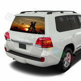 Camo Hunting Window See Thru Stickers Perforated for Toyota Land Cruiser Old