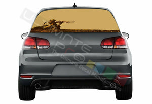 Camo Hunting Window See Thru Stickers Perforated for Volkswagen Golf VW Old