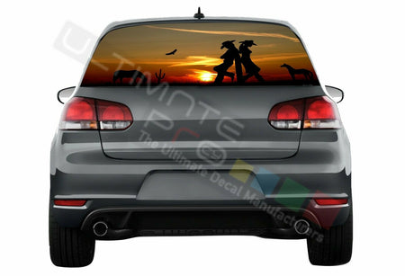 Camo Hunting Window See Thru Stickers Perforated for Volkswagen Golf VW Old