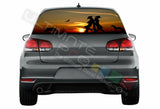 Camo Hunting Window See Thru Stickers Perforated for Volkswagen Golf VW Old