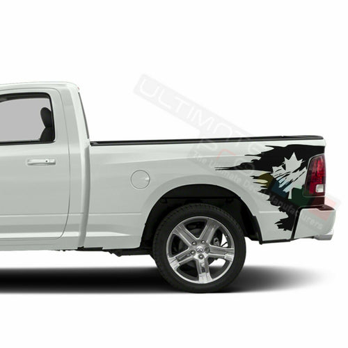 Canadian Flag Sticker Graphic Side Stripes for Dodge Ram Regular Cab 2500 2018