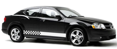 Checkered Decal sticker Stripe for with Dodge Avenger tune finishing flag Design