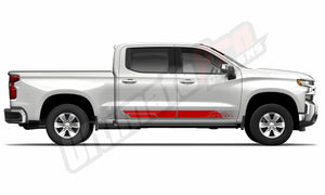 Side Stripes For Chevrolet Silverado 1500 2010 2013 2014 2015 2017 2020 mirror