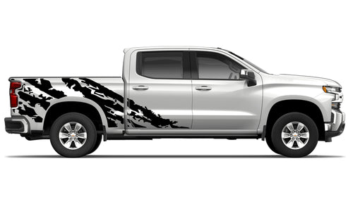 Distorted Scratchers graphics wrap rack for Chevrolet Silverado 1500 2500 3500 bed