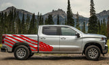 USA Flag wrap Graphics For Chevrolet Silverado 1500 2500 lift kit bed cover trim