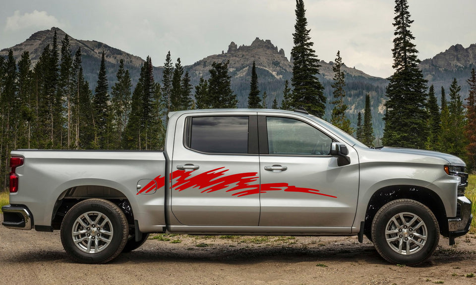 Side Decals stickers graphics Stripes kit for Chevrolet Silverado 2007 -Present