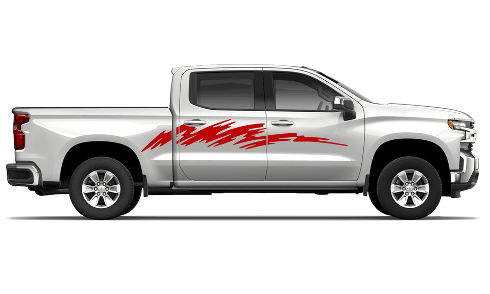 Side Decals stickers graphics Stripes kit for Chevrolet Silverado 2007 -Present