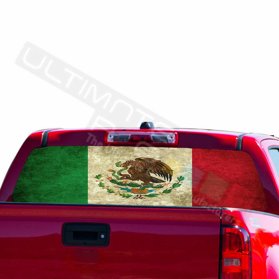 Country Flags Decals Rear Window Sticker Perforated for Chevrolet Avalanche