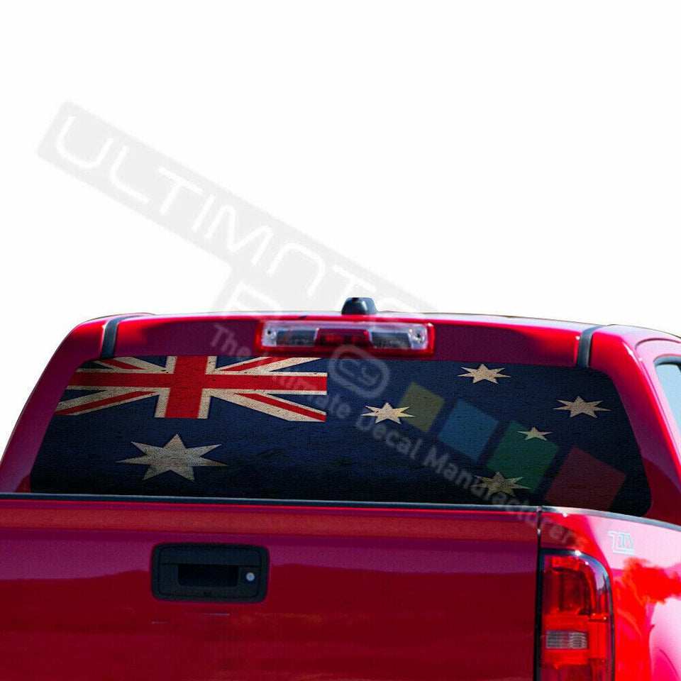 Country Flags Decals Rear Window Sticker Perforated for Chevrolet Avalanche