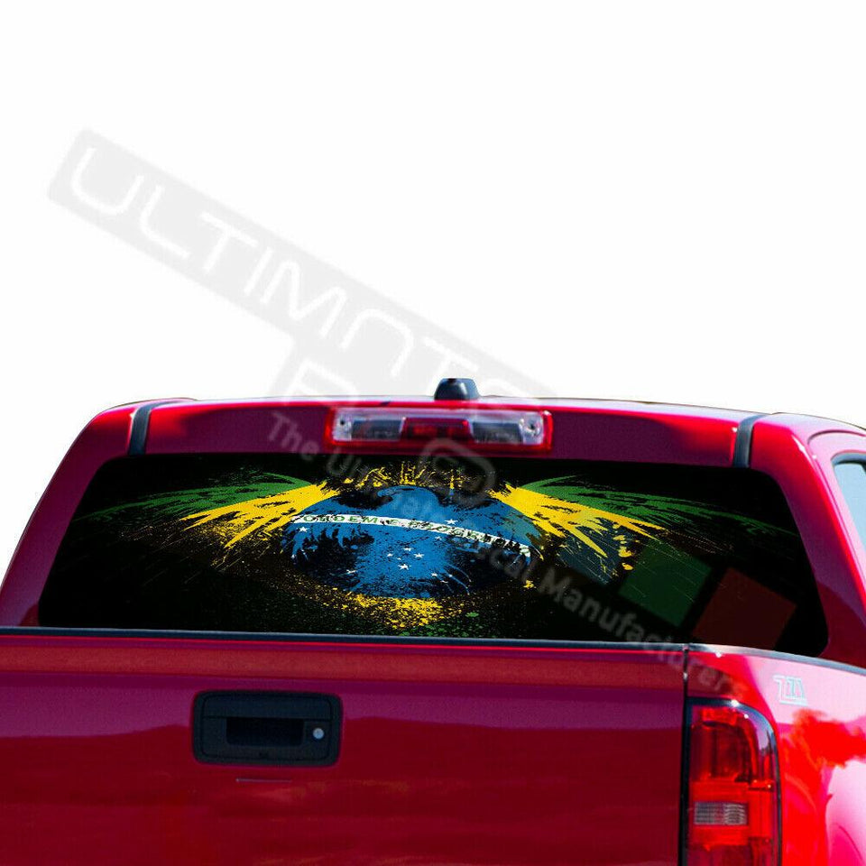 Country Flags Decals Rear Window Sticker Perforated for Chevrolet Avalanche