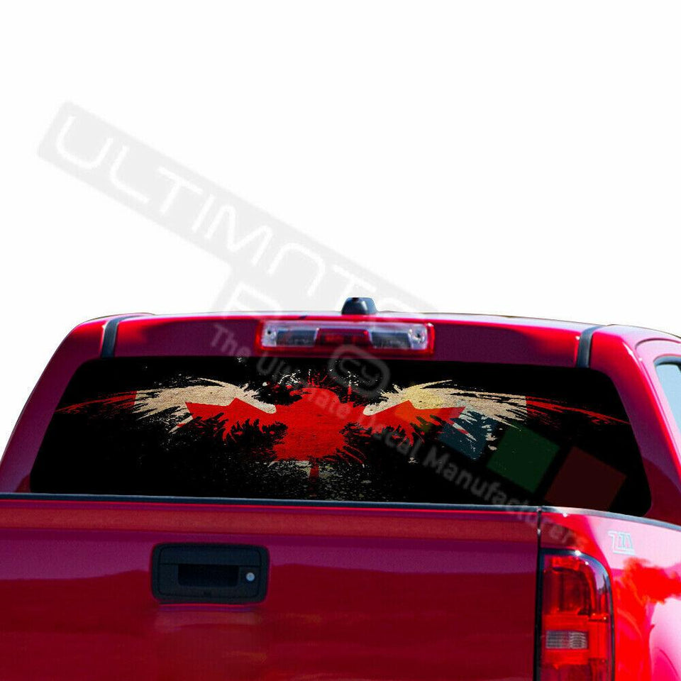 Country Flags Decals Rear Window Sticker Perforated for Chevrolet Avalanche