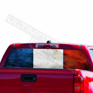 Country Flags Decals Rear Window Sticker Perforated for Chevrolet Avalanche