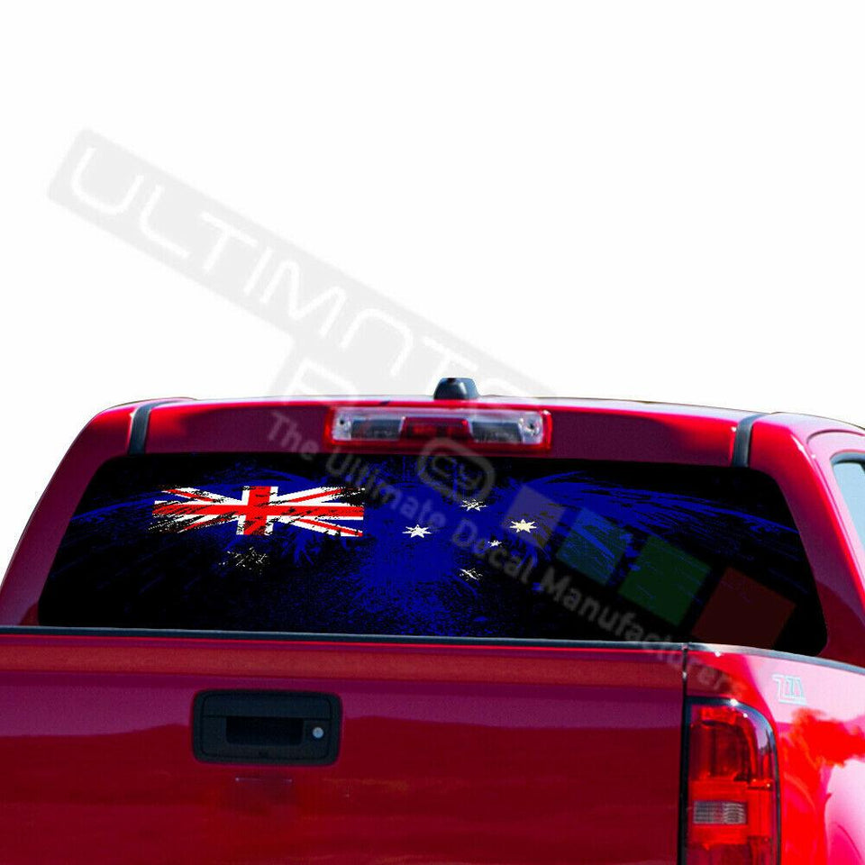 Country Flags Decals Rear Window Sticker Perforated for Chevrolet Avalanche