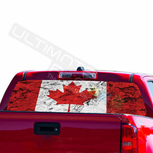 Country Flags Decals Rear Window Sticker Perforated for Chevrolet Avalanche