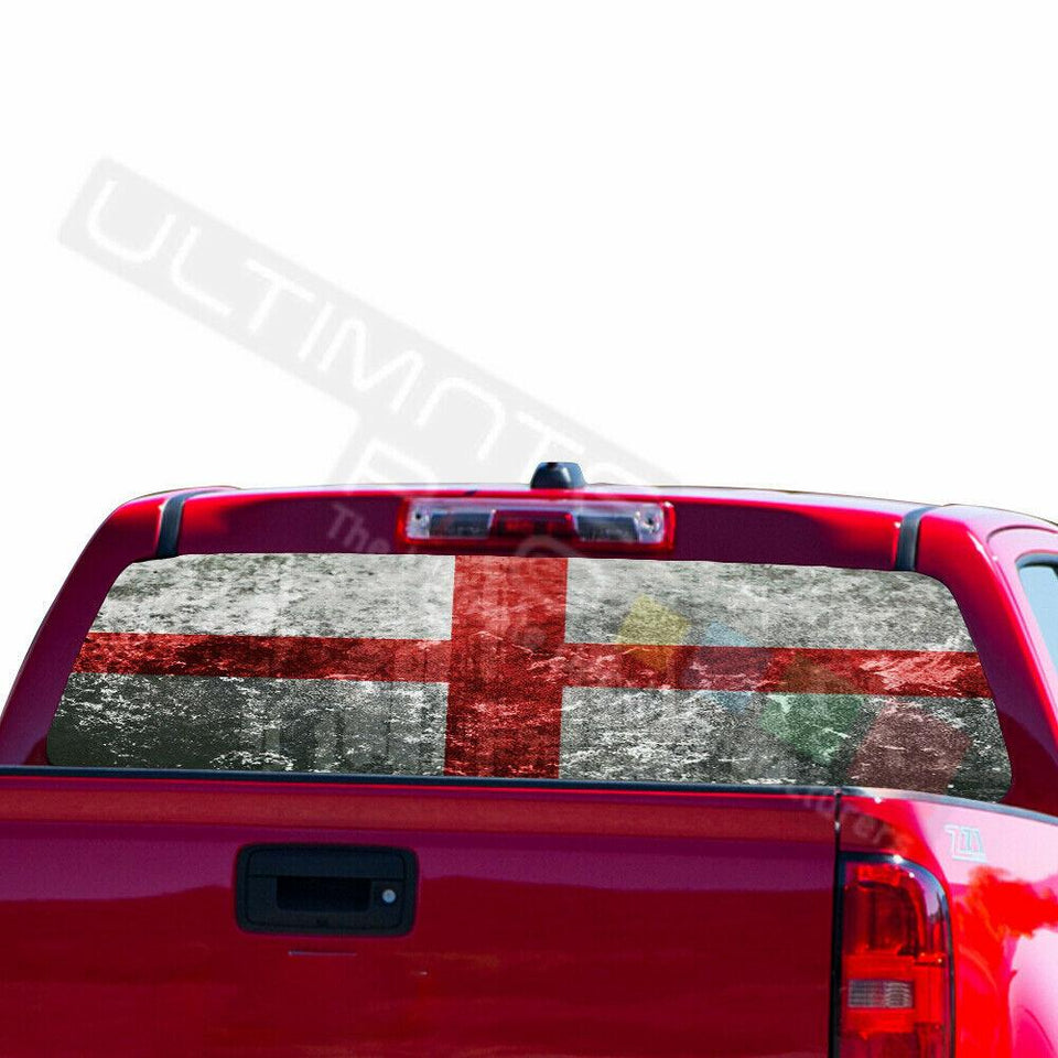 Country Flags Decals Rear Window Sticker Perforated for Chevrolet Avalanche