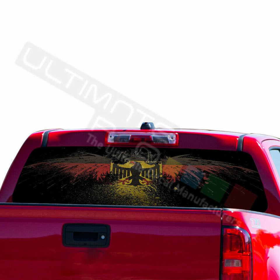 Country Flags Decals Rear Window Sticker Perforated for Chevrolet Avalanche