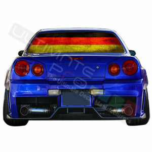 Country Flags Decals Window See Thru Stickers Perforated for Nissan Skyline 2019