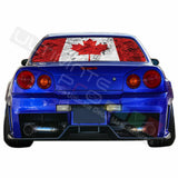 Country Flags Decals Window See Thru Stickers Perforated for Nissan Skyline 2019