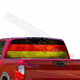 Country Flags Decals Window See Thru Stickers Perforated for Nissan Titan 2017