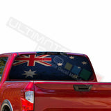 Country Flags Decals Window See Thru Stickers Perforated for Nissan Titan 2017