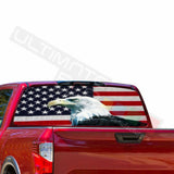 Country Flags Decals Window See Thru Stickers Perforated for Nissan Titan 2017