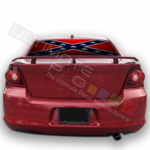 Country Flags designs Rear Window CThru Stickers Perforated for Dodge Avenger