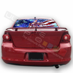 Country Flags designs Rear Window CThru Stickers Perforated for Dodge Avenger