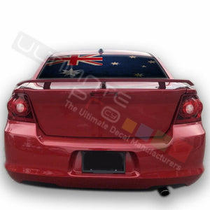 Country Flags designs Rear Window CThru Stickers Perforated for Dodge Avenger