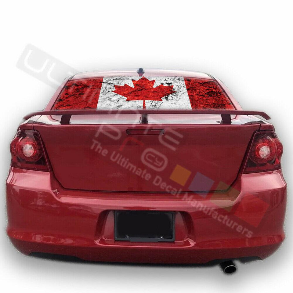 Country Flags designs Rear Window CThru Stickers Perforated for Dodge Avenger