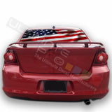 Country Flags designs Rear Window CThru Stickers Perforated for Dodge Avenger