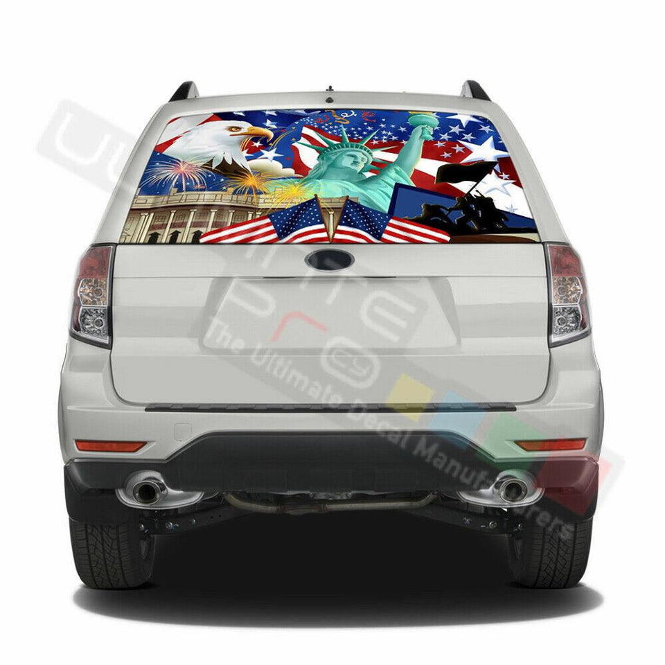 Country Flags Designs Window See Thru Stickers Perforated for Subaru Forester