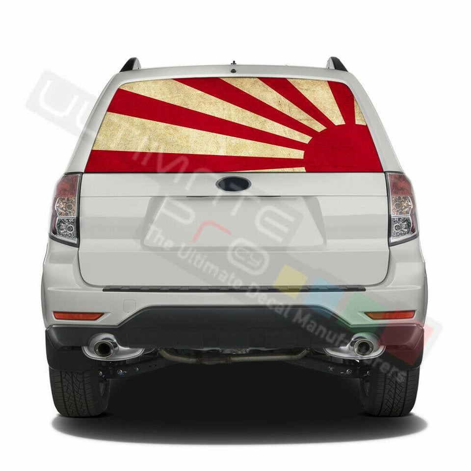 Country Flags Designs Window See Thru Stickers Perforated for Subaru Forester