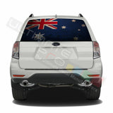 Country Flags Designs Window See Thru Stickers Perforated for Subaru Forester