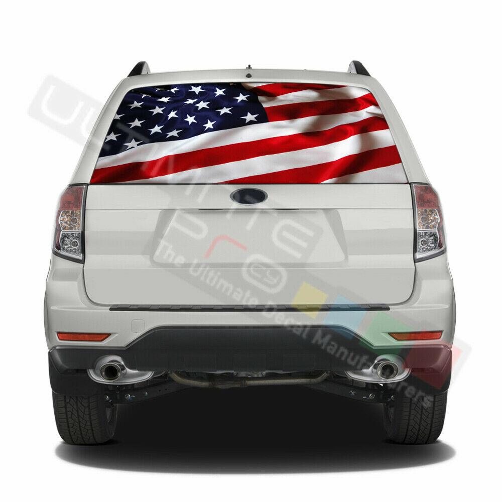 Country Flags Designs Window See Thru Stickers Perforated for Subaru Forester