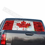 Country Flags Rear Window See Thru Stickers Perforated for GMC Sierra 2018 2019