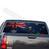 Country Flags Rear Window See Thru Stickers Perforated for GMC Sierra 2018 2019