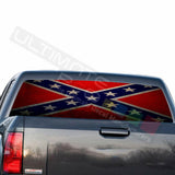 Country Flags Rear Window See Thru Stickers Perforated for GMC Sierra 2018 2019