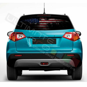 Country Flags Window See Thru Stickers Perforated for Suzuki Vitara 2016 2017