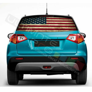 Country Flags Window See Thru Stickers Perforated for Suzuki Vitara 2016 2017