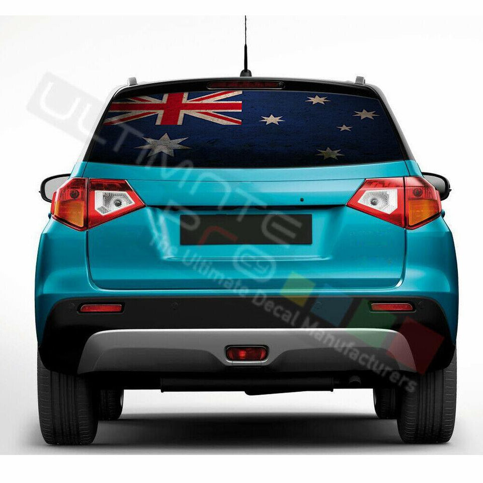 Country Flags Window See Thru Stickers Perforated for Suzuki Vitara 2016 2017