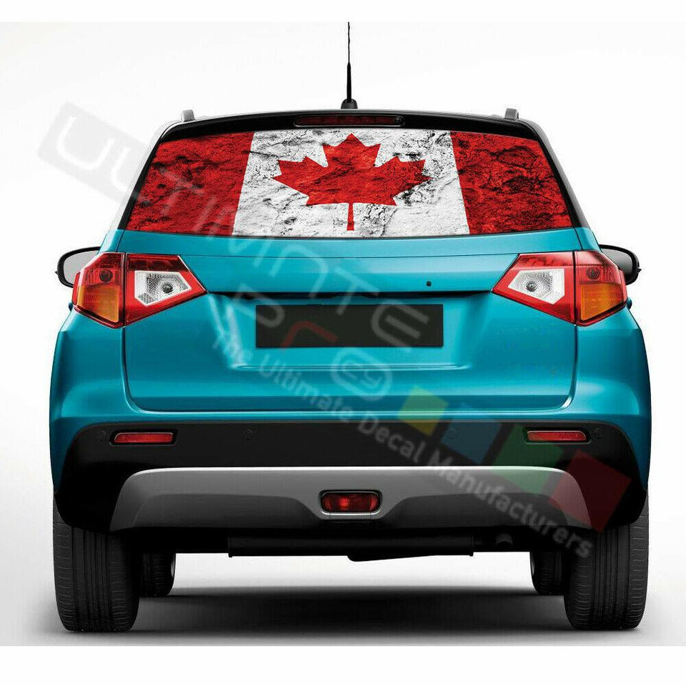 Country Flags Window See Thru Stickers Perforated for Suzuki Vitara 2016 2017