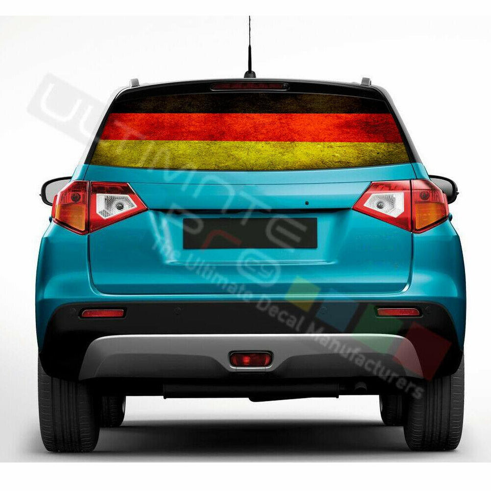 Country Flags Window See Thru Stickers Perforated for Suzuki Vitara 2016 2017