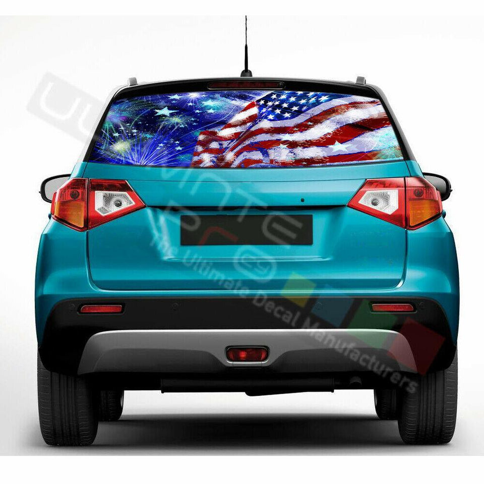 Country Flags Window See Thru Stickers Perforated for Suzuki Vitara 2016 2017