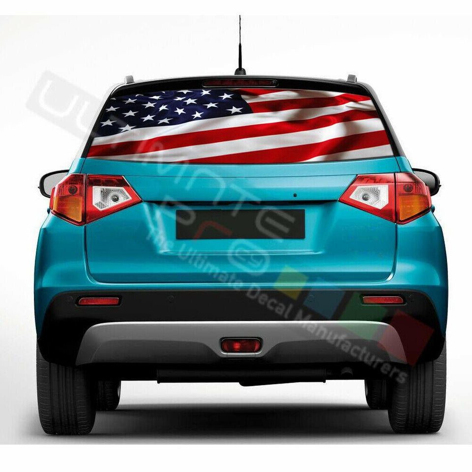 Country Flags Window See Thru Stickers Perforated for Suzuki Vitara 2016 2017