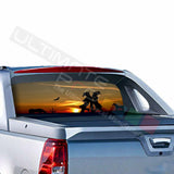 Countryside Rear Window See Thru Sticker Perforated for Chevrolet Avalanche