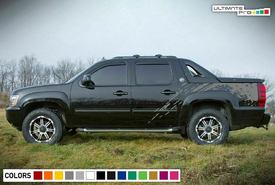 Decal cover side Graphic Sticker bed wrap for Chevrolet Avalanche splash design