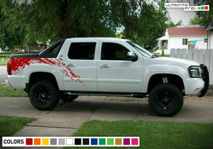 Decal cover side Graphic Sticker bed wrap for Chevrolet Avalanche splash design