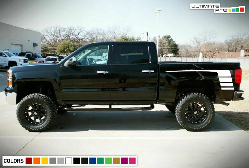 Decal Sticker Stripe for Chevrolet Silverado Off-Road Lift Kit Bed 2007 -Present