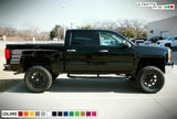 Decal Sticker Stripe for Chevrolet Silverado Off-Road Lift Kit Bed 2007 -Present