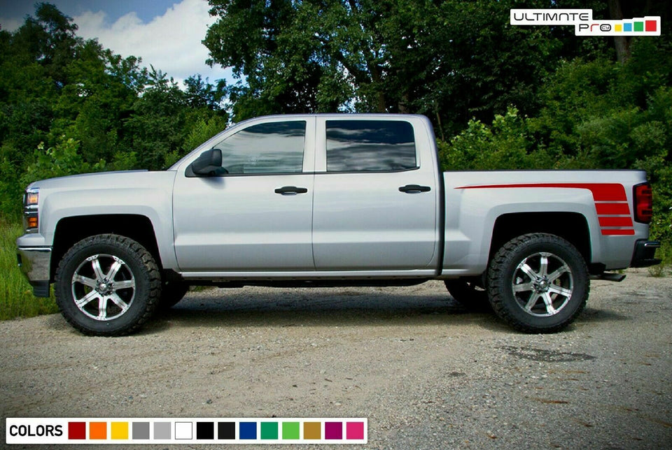 Decal Sticker Stripe for Chevrolet Silverado Off-Road Lift Kit Bed 2007 -Present